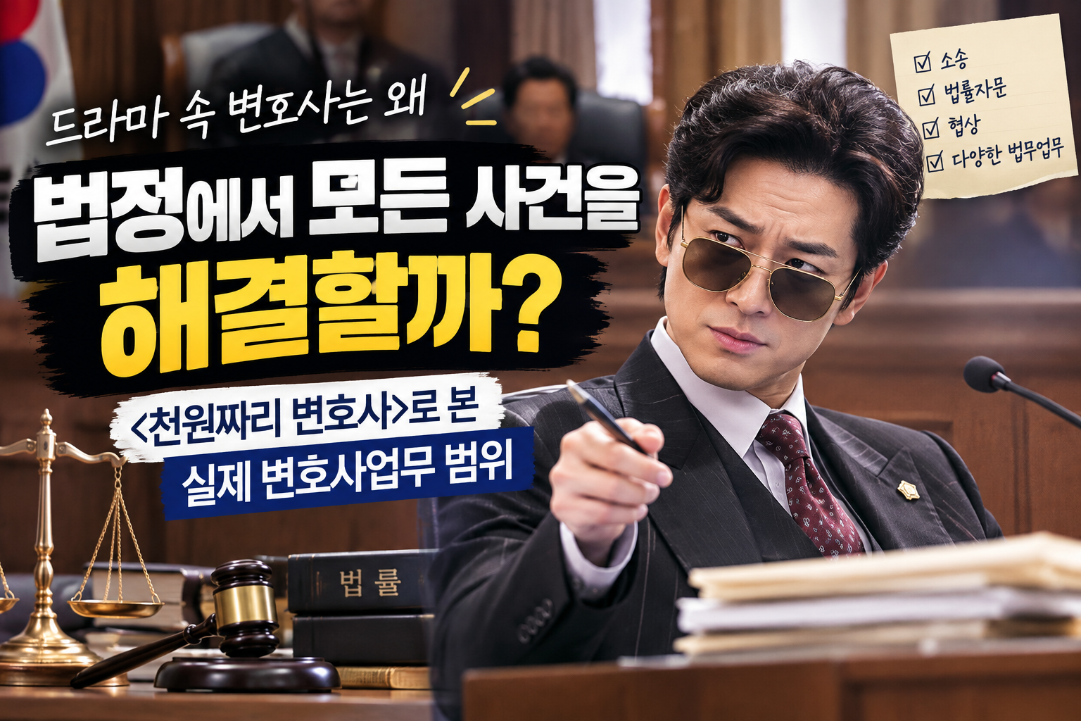 드라마에서 모든 사건을 해결할까? "천원짜리 변호사"에 관한 썸네일