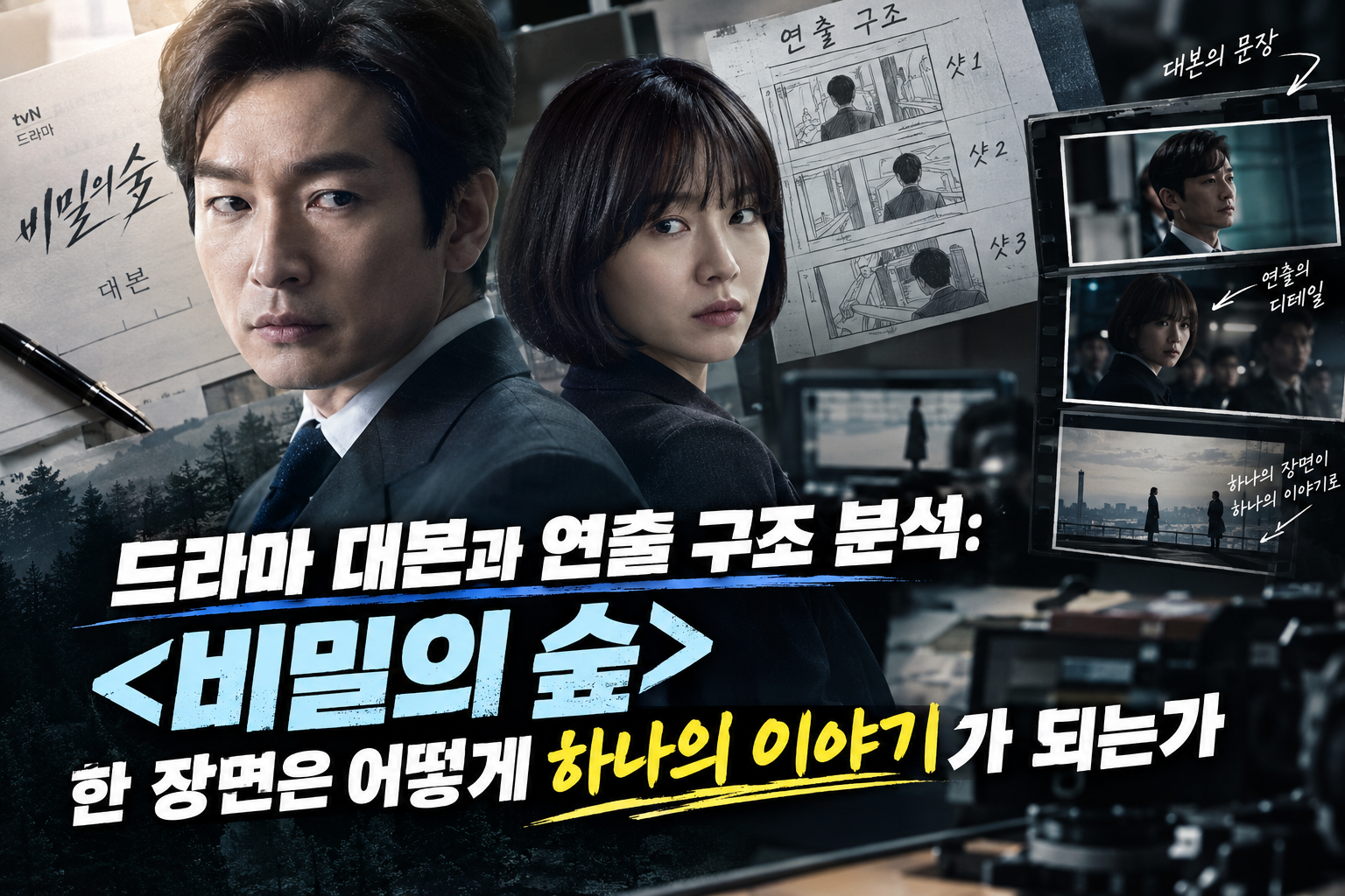 드라마 대본과 연출 구조분석을 "비밀의 숲"과 관련된 썸네일